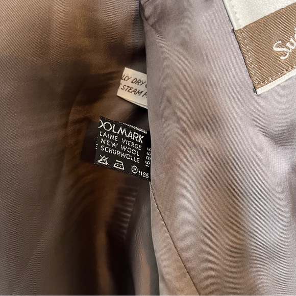 Vintage Yves Saint Laurent YSL Grey Striped Blazer Coat YSL Pure Wool Preppy - Picture 10 of 11